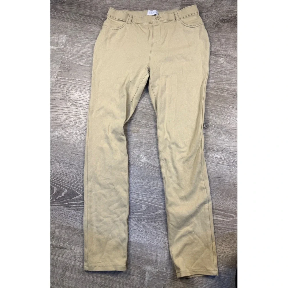 Childrens Place Girls Sandy Khaki Jeggings Lot of 4 Size 16 Stretch Pants Tan